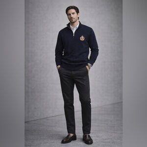 Lyle & Scott‎ Golf Quarter Zip Wool Sweater XXL • Classiccore Preppy